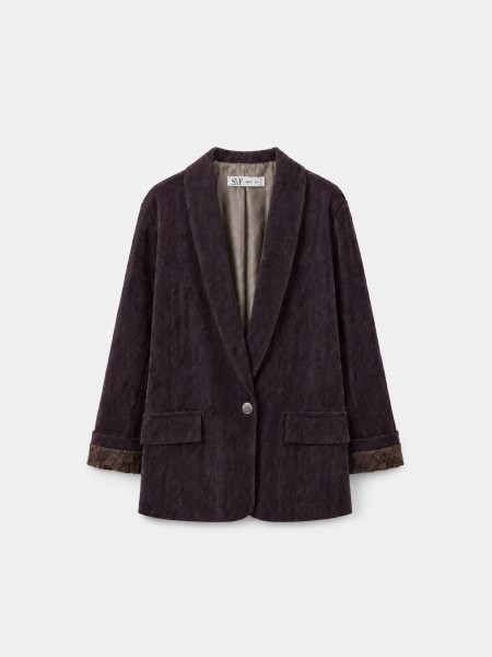 Blazer comprido com renda Blazer comprido com renda