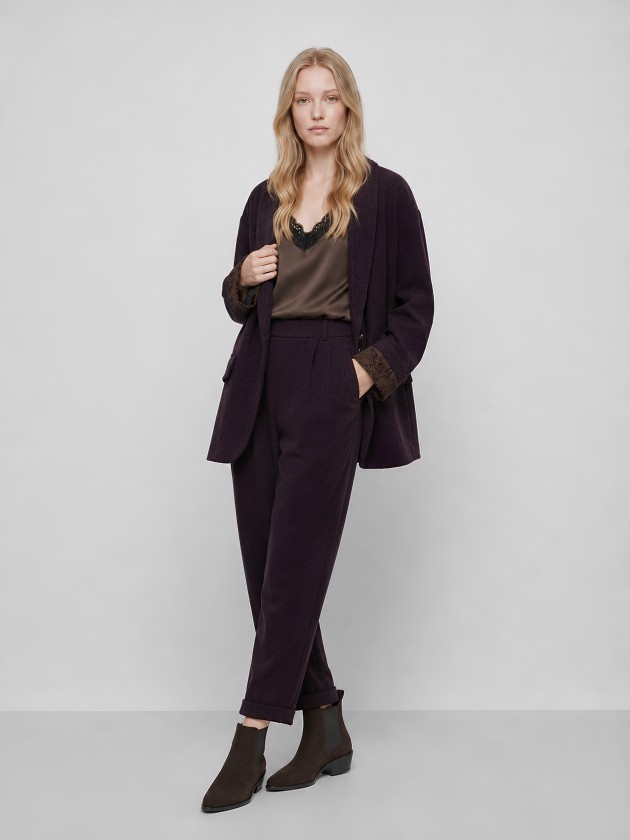 Blazer comprido com renda