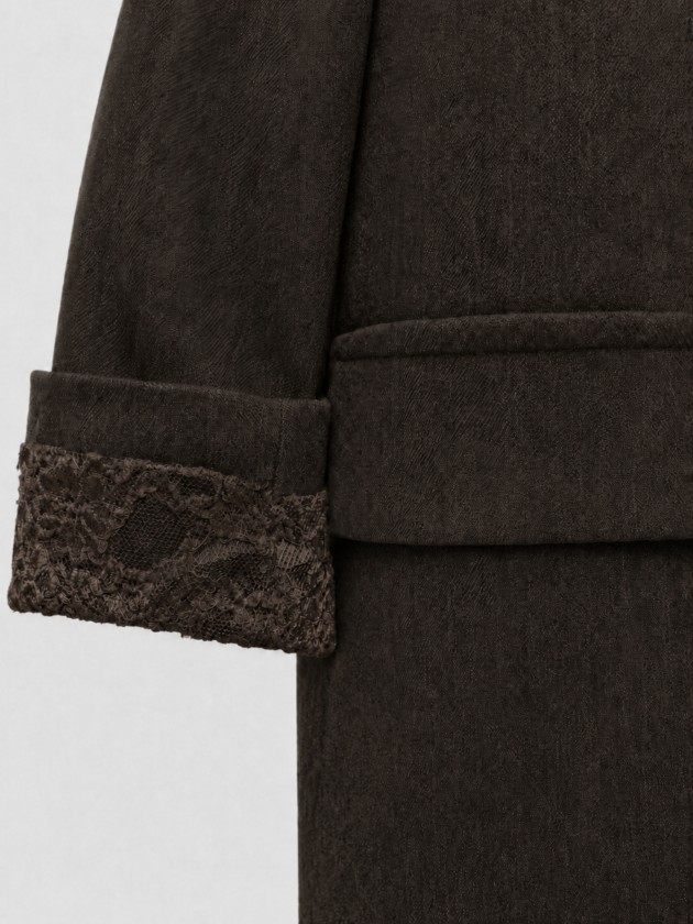 Blazer comprido com renda