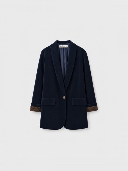 Blazer comprido com renda Blazer comprido com renda