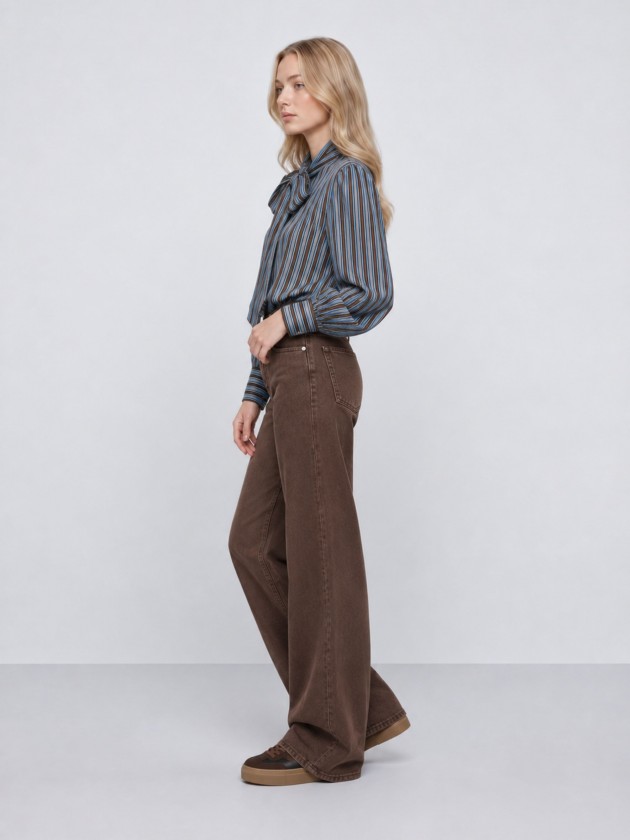 Striped blouse with bow Striped blouse with bow