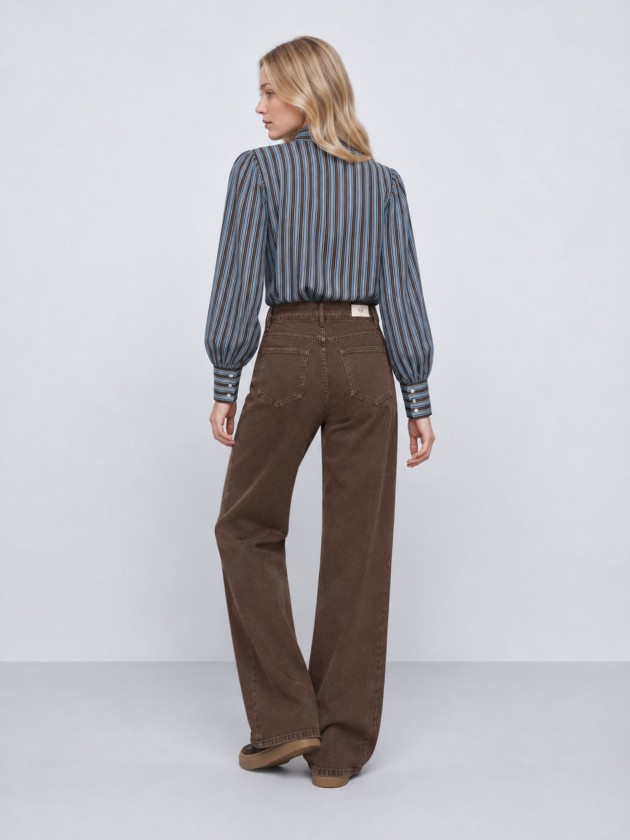 Striped blouse with bow Striped blouse with bow