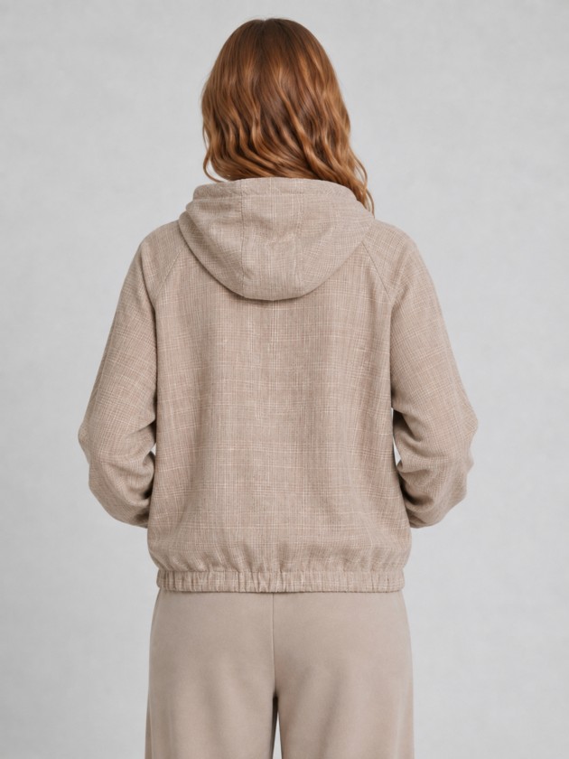 Sweat-shirt à carreaux avec capuche Sweat-shirt à carreaux avec capuche