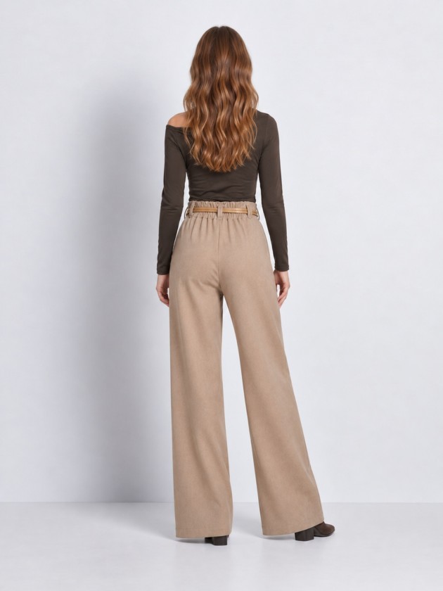 Wide-leg trousers with belt Wide-leg trousers with belt