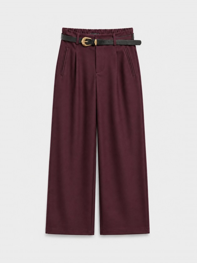 Wide-leg trousers with belt Wide-leg trousers with belt