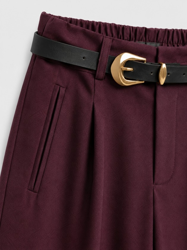Wide-leg trousers with belt Wide-leg trousers with belt