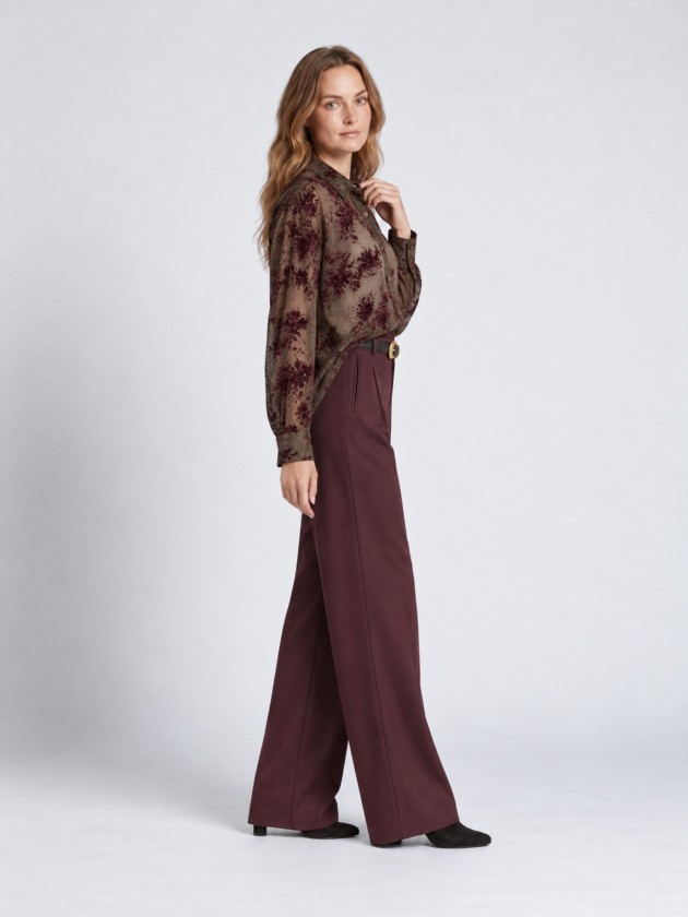 Wide-leg trousers with belt Wide-leg trousers with belt