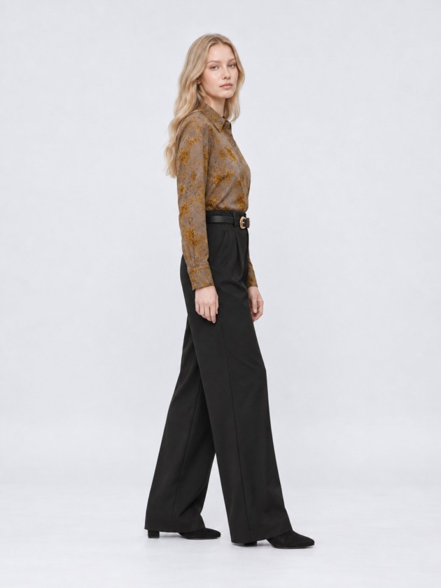 Wide-leg trousers with belt Wide-leg trousers with belt