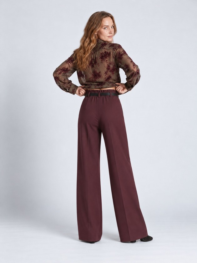 Wide-leg trousers with belt Wide-leg trousers with belt