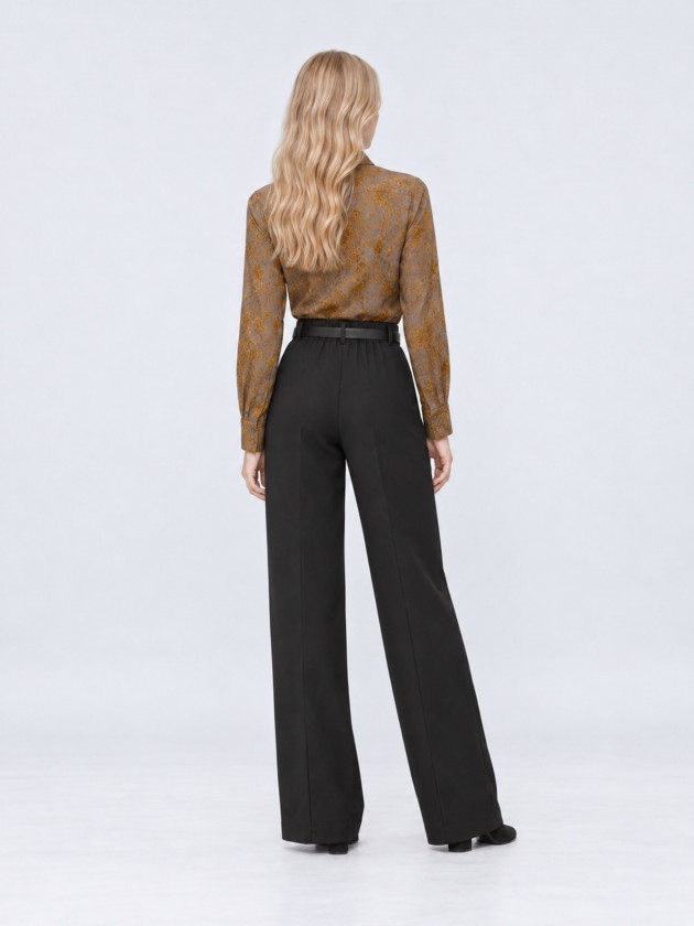 Wide-leg trousers with belt Wide-leg trousers with belt