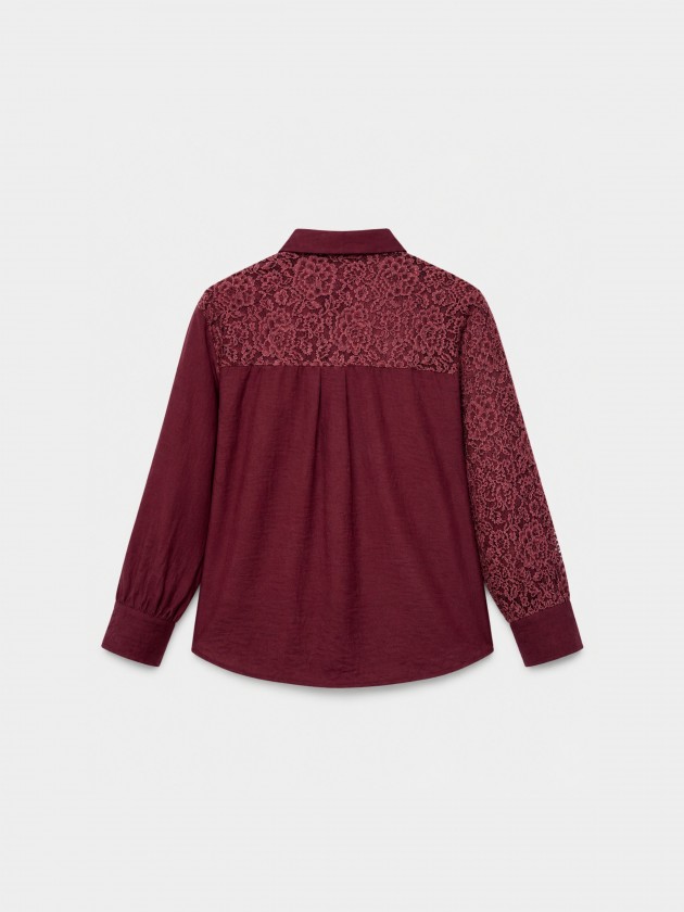Shirt paired with lace