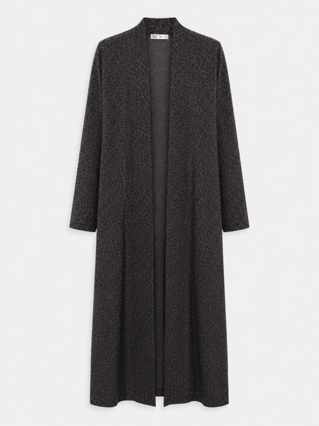 Long coat with animal print Long coat with animal print
