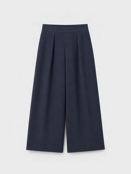 Wide-leg trousers with pleats