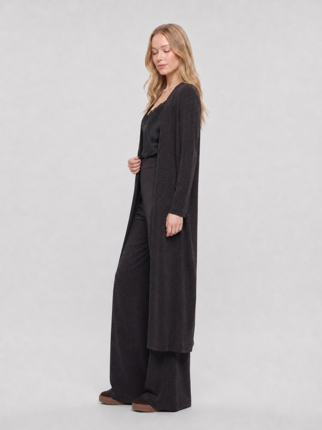 Long coat with animal print Long coat with animal print