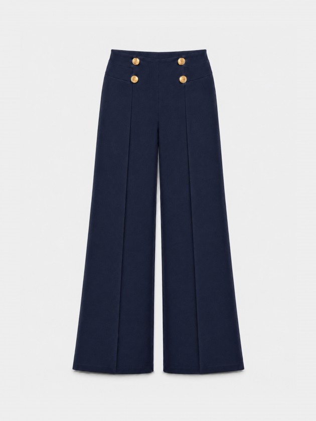 Wide-leg trousers with buttons Wide-leg trousers with buttons