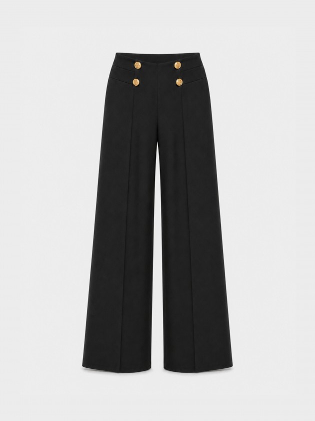 Wide-leg trousers with buttons Wide-leg trousers with buttons
