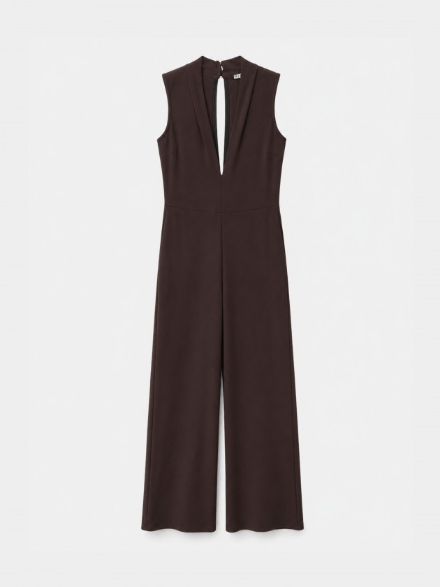 Long jumpsuit with opening