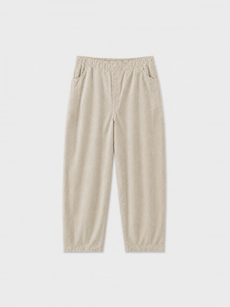 Corduroy trousers with elastic waistband