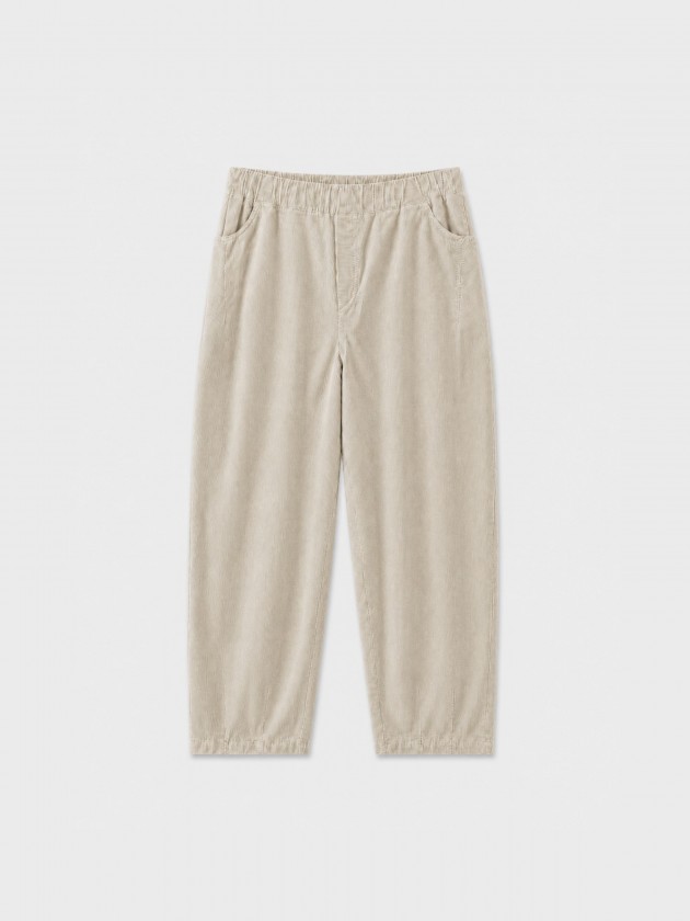 Corduroy trousers with elastic waistband Corduroy trousers with elastic waistband