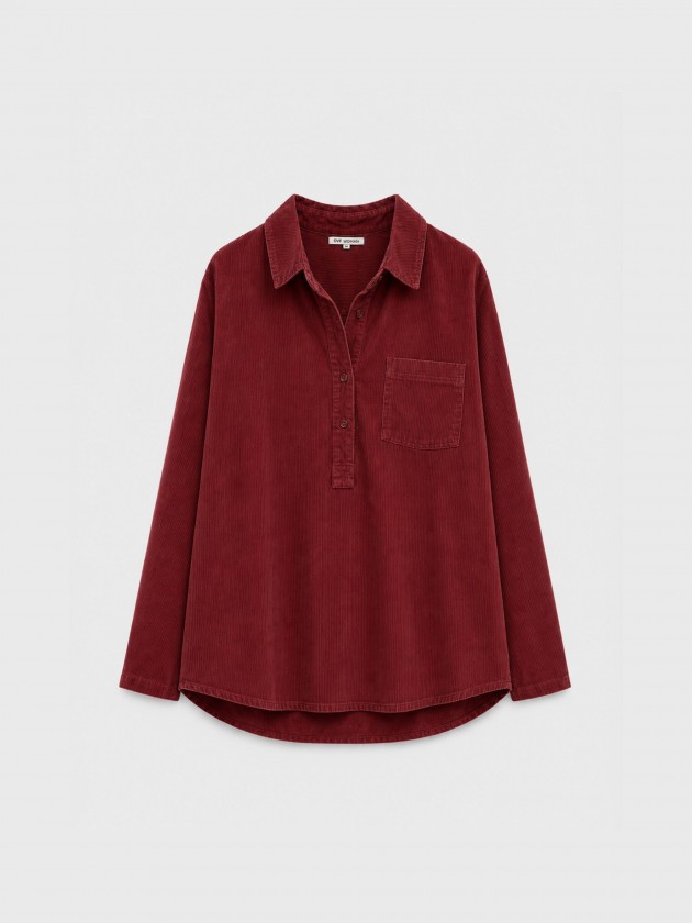 Chemise en velours côtelé avec poche Chemise en velours côtelé avec poche