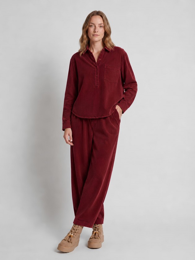 Corduroy trousers with elastic waistband Corduroy trousers with elastic waistband