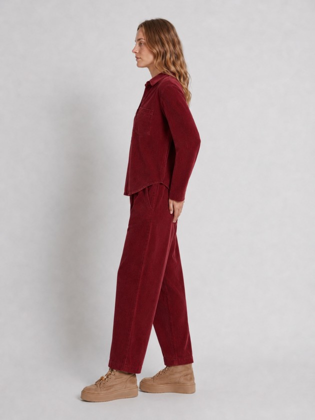 Corduroy trousers with elastic waistband Corduroy trousers with elastic waistband