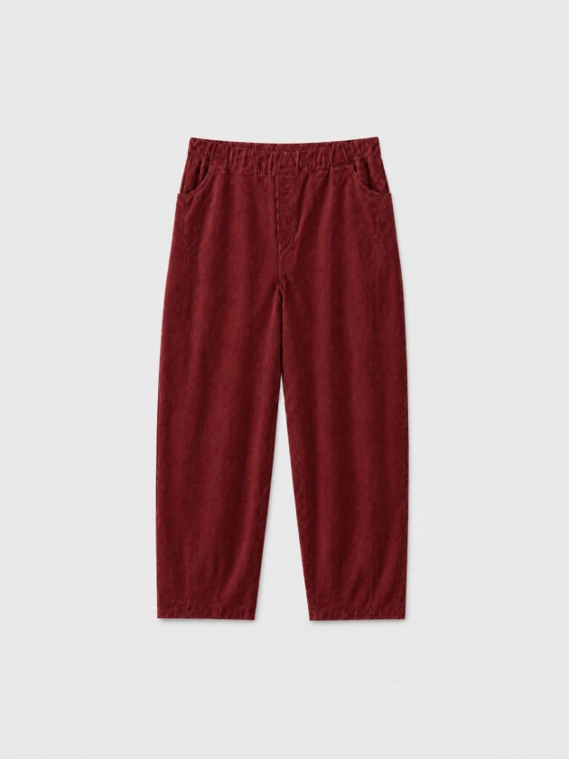 Corduroy trousers with elastic waistband Corduroy trousers with elastic waistband