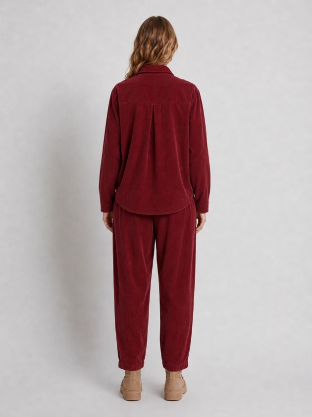Corduroy trousers with elastic waistband Corduroy trousers with elastic waistband
