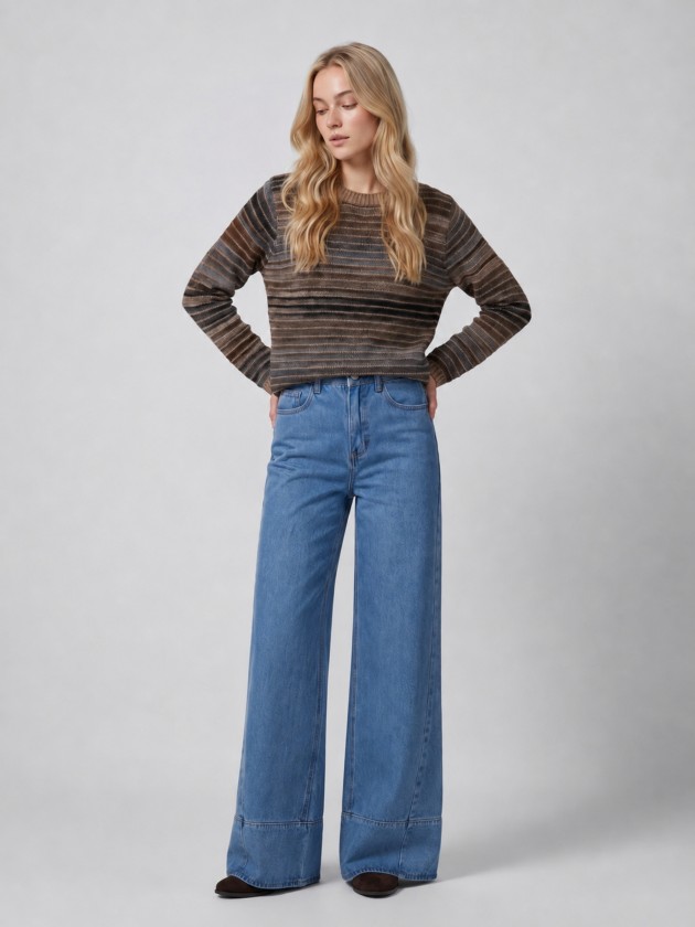Jeans à jambes larges Jeans à jambes larges