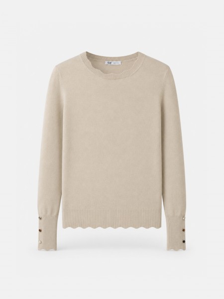Pull en maille � boutons