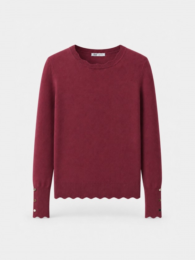 Pull en maille � boutons