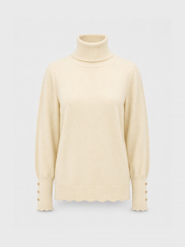 Camisola de malha com gola alta