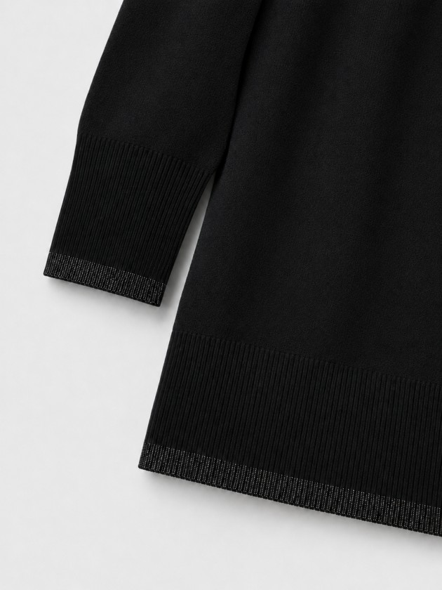 Pull en maille � col en v