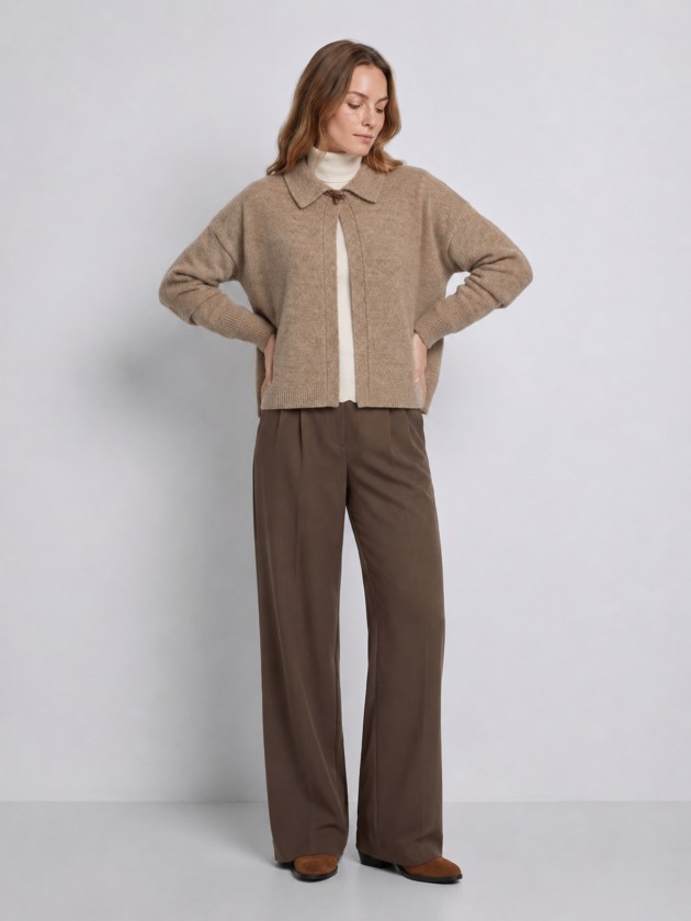 Veste en maille � col