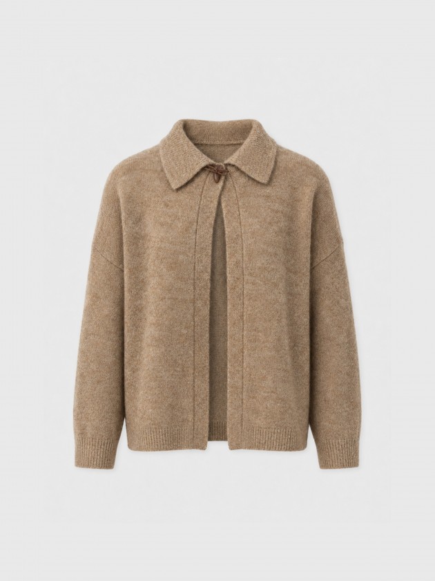 Veste en maille � col