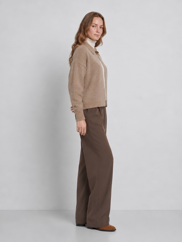 Veste en maille � col