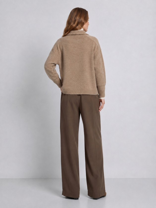 Veste en maille � col