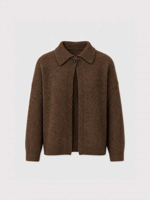 Veste en maille � col