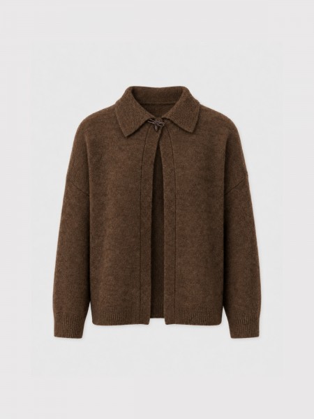 Veste en maille � col