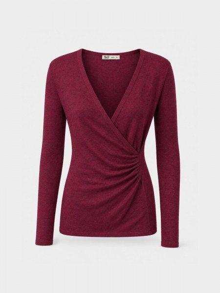Pull tricot� avec drap�