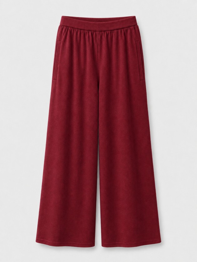 Cal�as wide leg com cintura el�stica