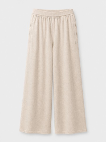 Pantalon � jambes larges avec taille �lastique.