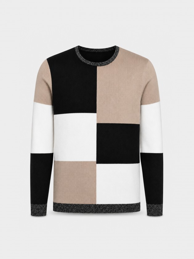 Color block knit sweater Color block knit sweater