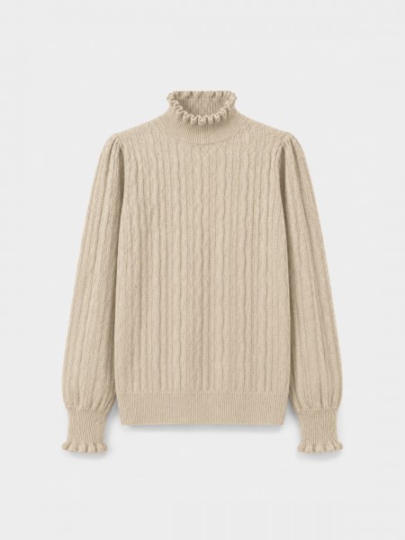 Braided knit sweater