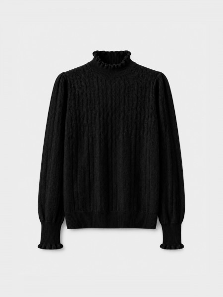 Braided knit sweater