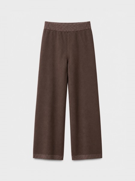 Wide leg knit pants