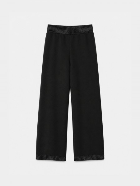 Wide leg knit pants