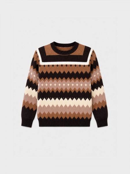 Jacquard knit sweater