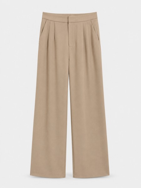 Pantalon pliss� � jambes larges