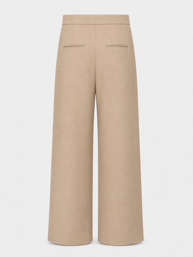 Pantalon plissé à jambes larges Pantalon plissé à jambes larges
